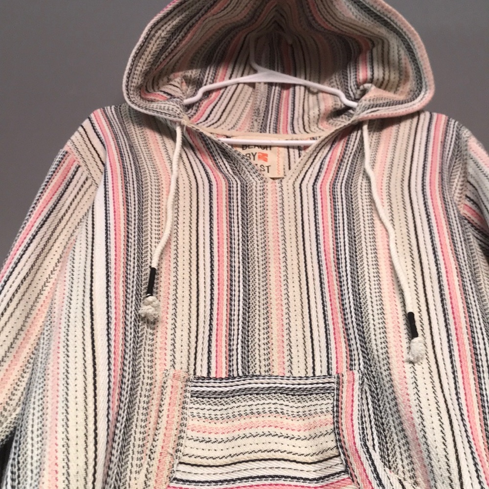 Soft Striped Beach Poncho
